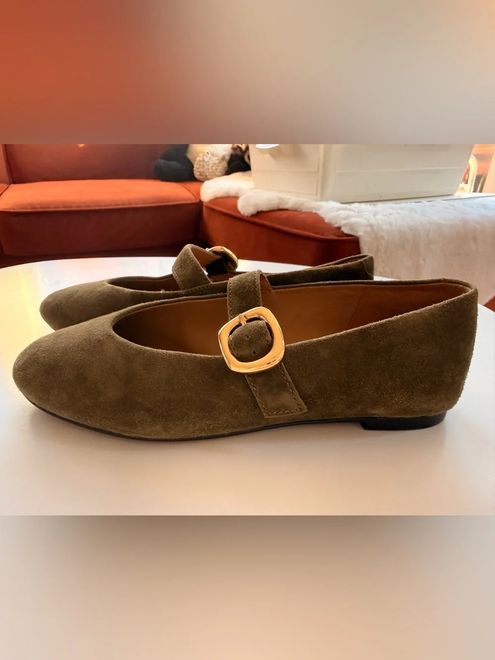 The Remy Mary Jane in True Green Suede